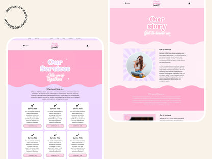 Wix website template - Pink Posey