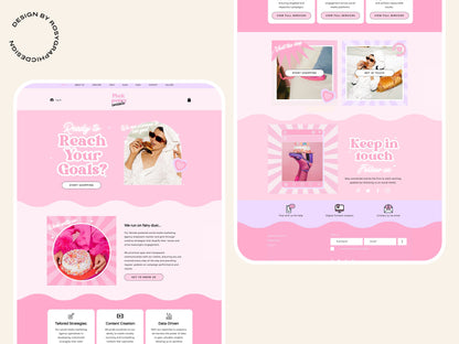 Wix website template - Pink Posey